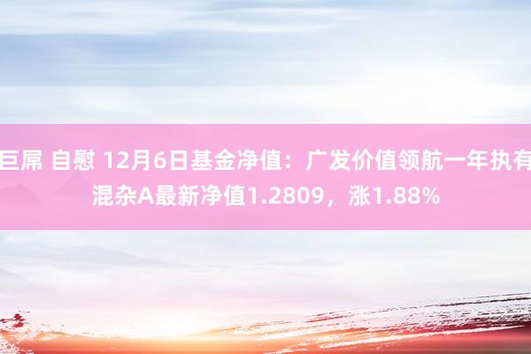 巨屌 自慰 12月6日基金净值：广发价值领航一年执有混杂A最新净值1.2809，涨1.88%