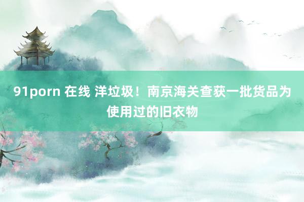 91porn 在线 洋垃圾！南京海关查获一批货品为使用过的旧衣物
