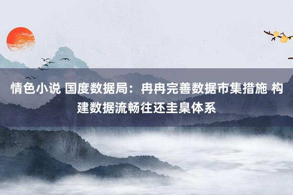 情色小说 国度数据局：冉冉完善数据市集措施 构建数据流畅往还圭臬体系