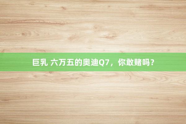 巨乳 六万五的奥迪Q7，你敢赌吗？