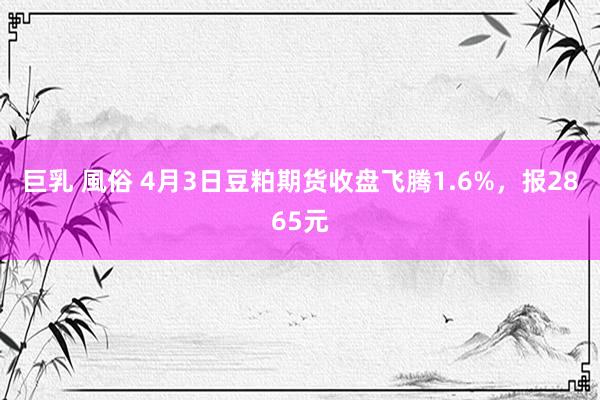 巨乳 風俗 4月3日豆粕期货收盘飞腾1.6%，报2865元