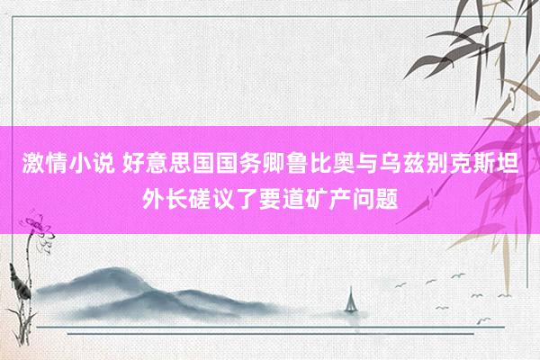 激情小说 好意思国国务卿鲁比奥与乌兹别克斯坦外长磋议了要道矿产问题