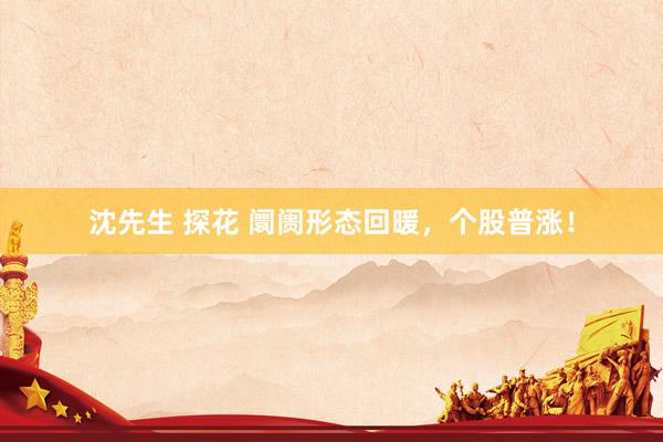 沈先生 探花 阛阓形态回暖，个股普涨！