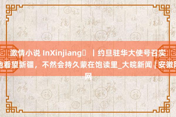 激情小说 InXinjiang㊽丨约旦驻华大使号召实地看望新疆，不然会持久蒙在饱读里_大皖新闻 | 安徽网