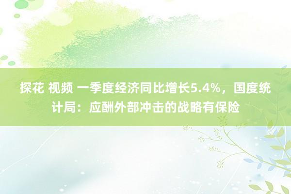 探花 视频 一季度经济同比增长5.4%，国度统计局：应酬外部冲击的战略有保险