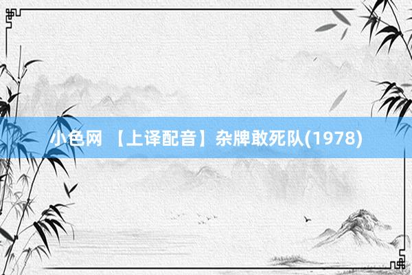 小色网 【上译配音】杂牌敢死队(1978)